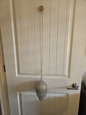 Silver Rhinestone Fringe Teardrop Crossbody Bag